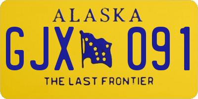 AK license plate GJX091
