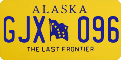 AK license plate GJX096