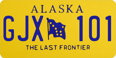 AK license plate GJX101