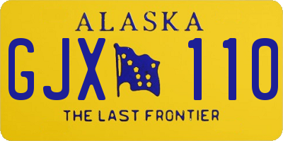 AK license plate GJX110