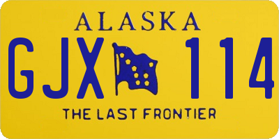 AK license plate GJX114