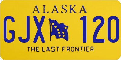 AK license plate GJX120