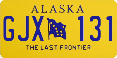 AK license plate GJX131