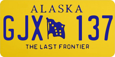 AK license plate GJX137