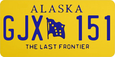 AK license plate GJX151