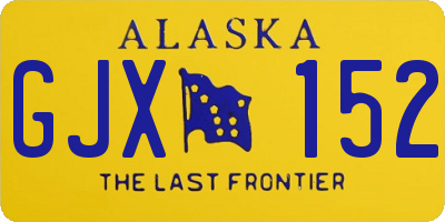 AK license plate GJX152
