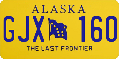 AK license plate GJX160