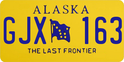 AK license plate GJX163