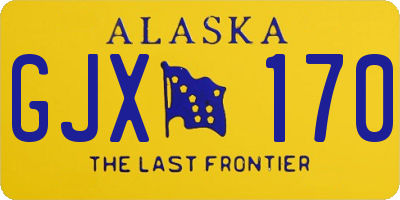 AK license plate GJX170