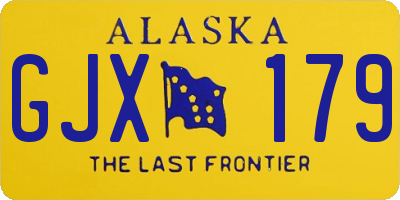 AK license plate GJX179