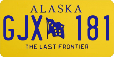 AK license plate GJX181