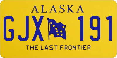 AK license plate GJX191