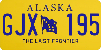 AK license plate GJX195