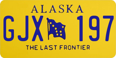 AK license plate GJX197