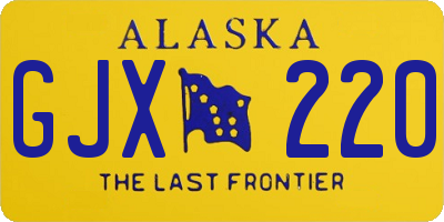 AK license plate GJX220