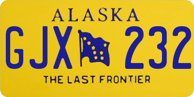 AK license plate GJX232