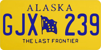 AK license plate GJX239