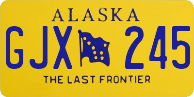 AK license plate GJX245