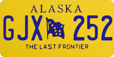 AK license plate GJX252