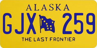 AK license plate GJX259