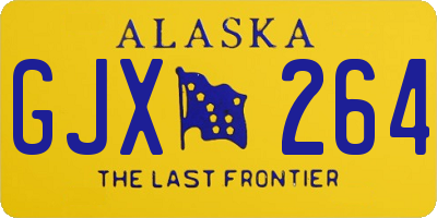 AK license plate GJX264