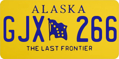 AK license plate GJX266