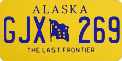 AK license plate GJX269