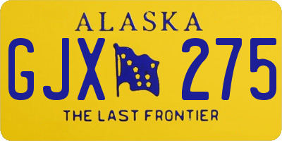 AK license plate GJX275