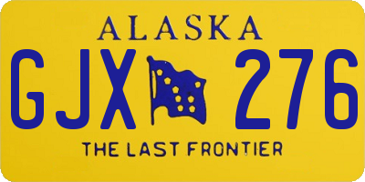AK license plate GJX276
