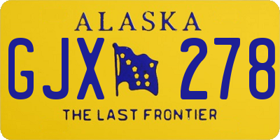 AK license plate GJX278