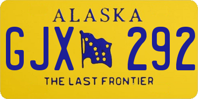 AK license plate GJX292