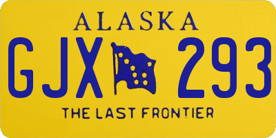 AK license plate GJX293
