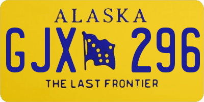 AK license plate GJX296