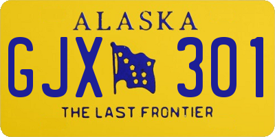 AK license plate GJX301