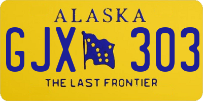 AK license plate GJX303