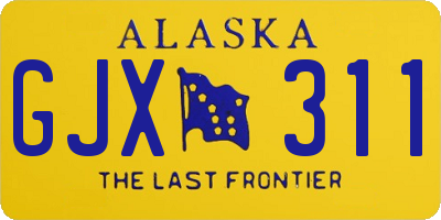 AK license plate GJX311