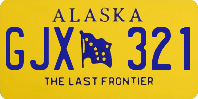 AK license plate GJX321