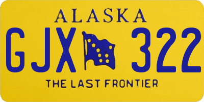 AK license plate GJX322