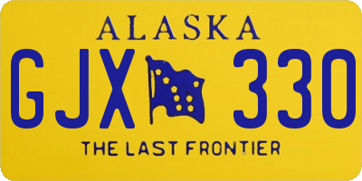 AK license plate GJX330