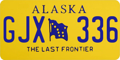 AK license plate GJX336