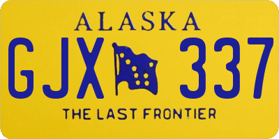 AK license plate GJX337