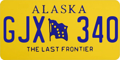 AK license plate GJX340