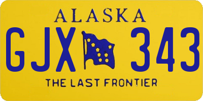 AK license plate GJX343