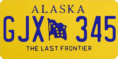 AK license plate GJX345