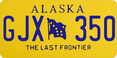 AK license plate GJX350