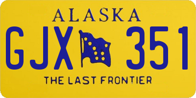 AK license plate GJX351