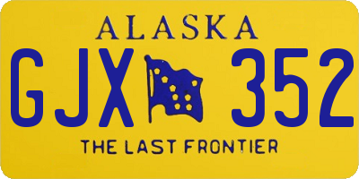 AK license plate GJX352