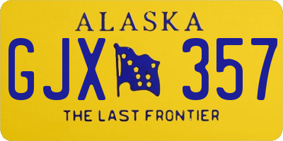 AK license plate GJX357