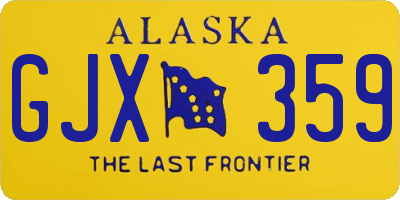 AK license plate GJX359