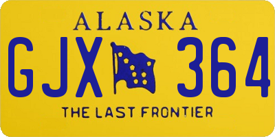 AK license plate GJX364